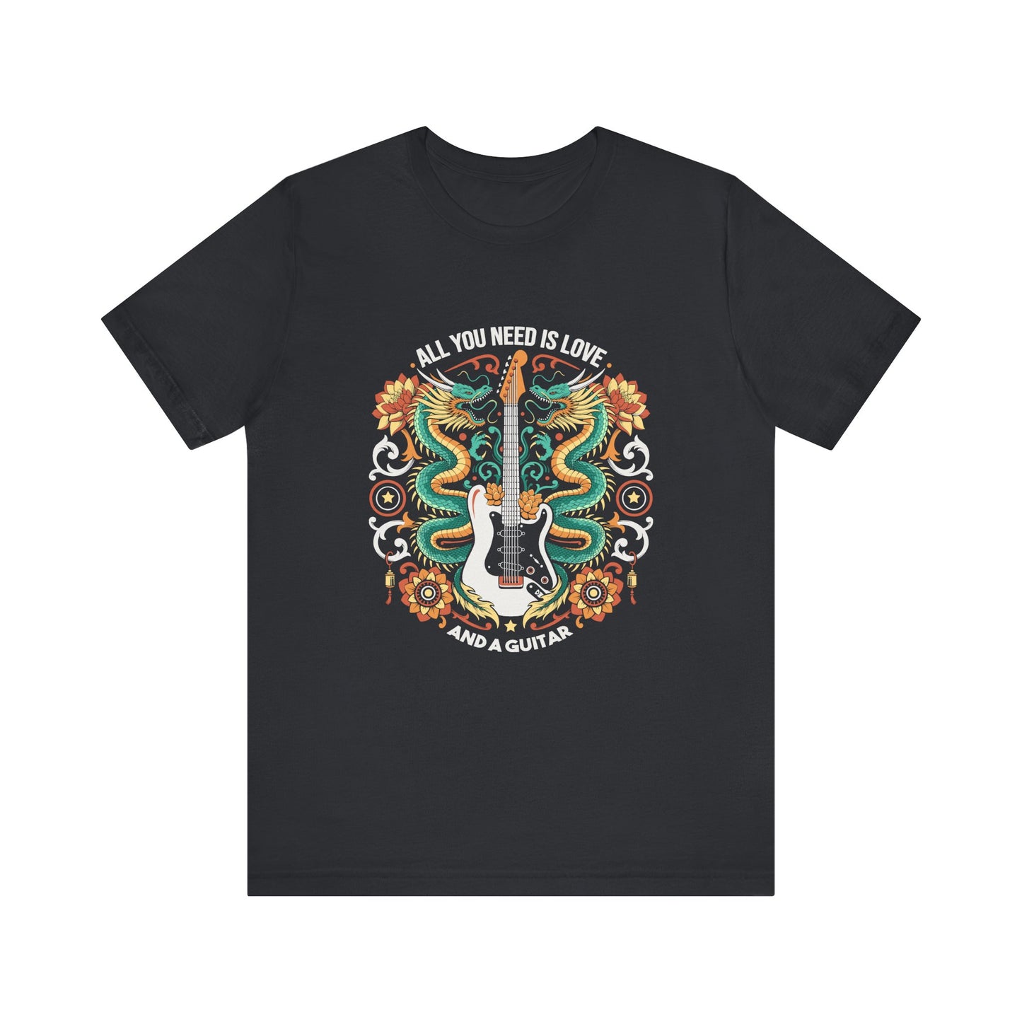 Music Lover Unisex Tee - All You Need is Love and a Guitar