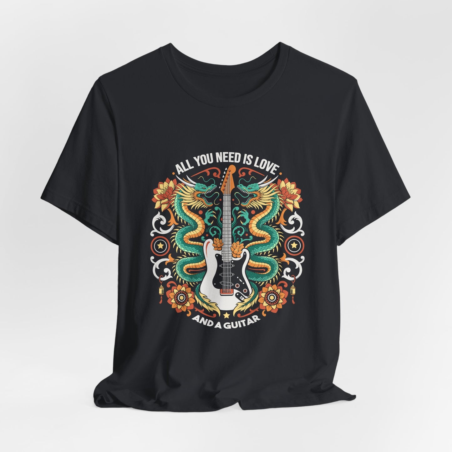 Music Lover Unisex Tee - All You Need is Love and a Guitar
