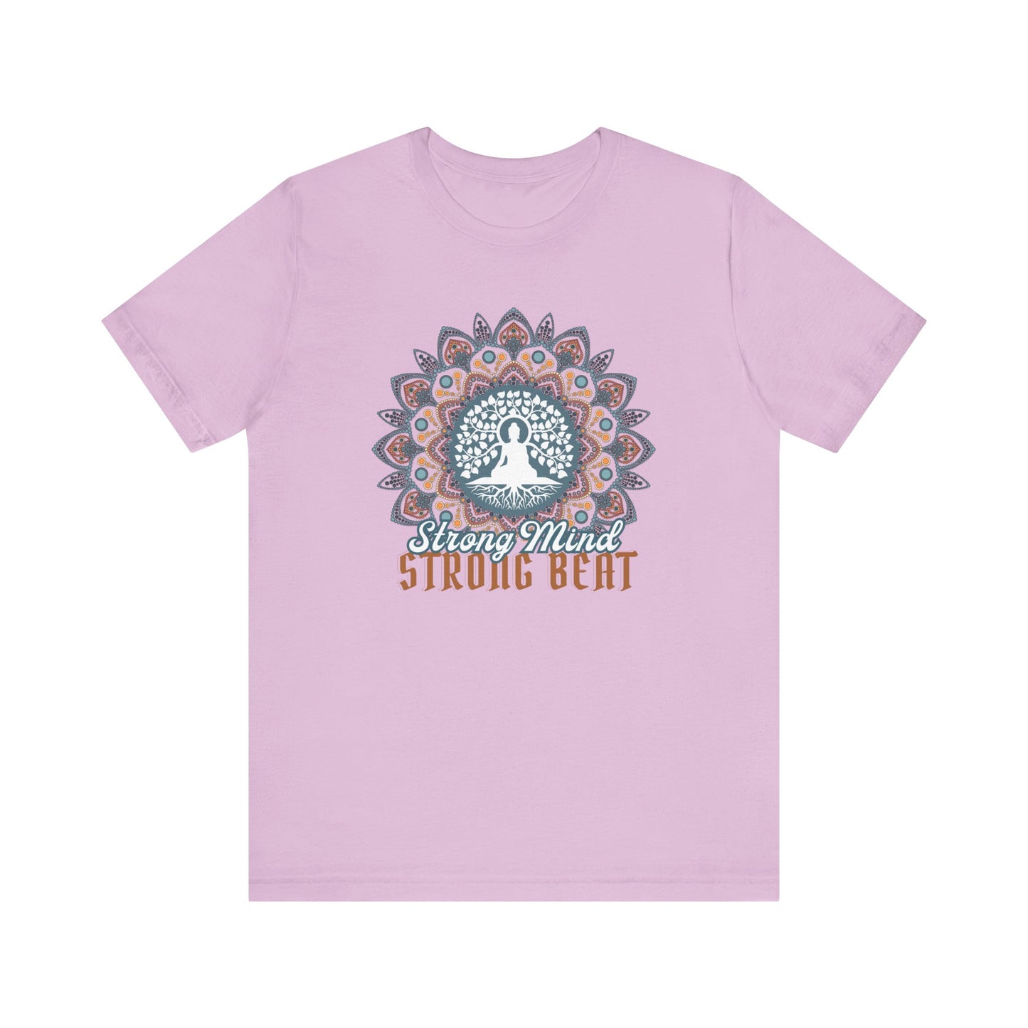 Buddha Meditation T-Shirt, Strong Mind Strong Beat (Light)