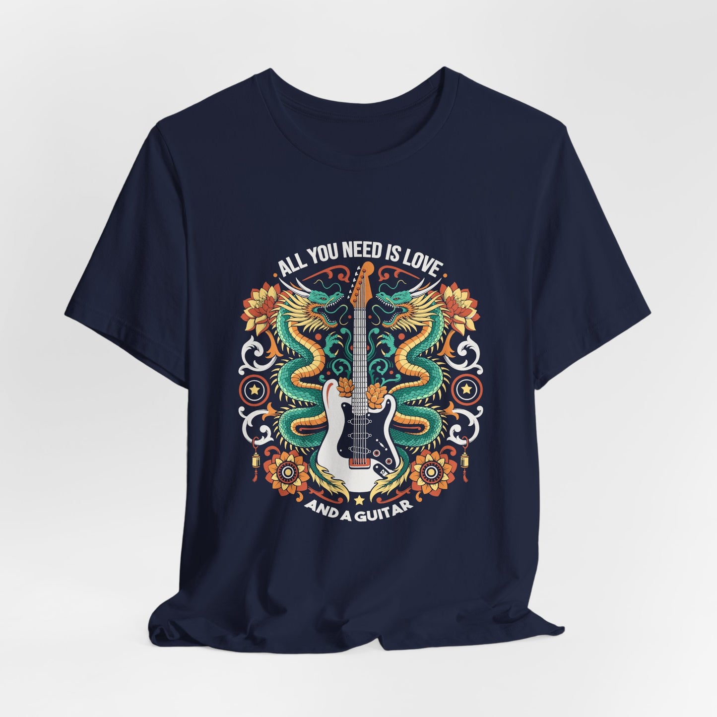 Music Lover Unisex Tee - All You Need is Love and a Guitar