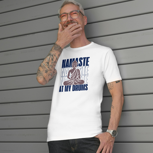 Namaste At My Drums Darker Unisex Jersey Short Sleeve Tee