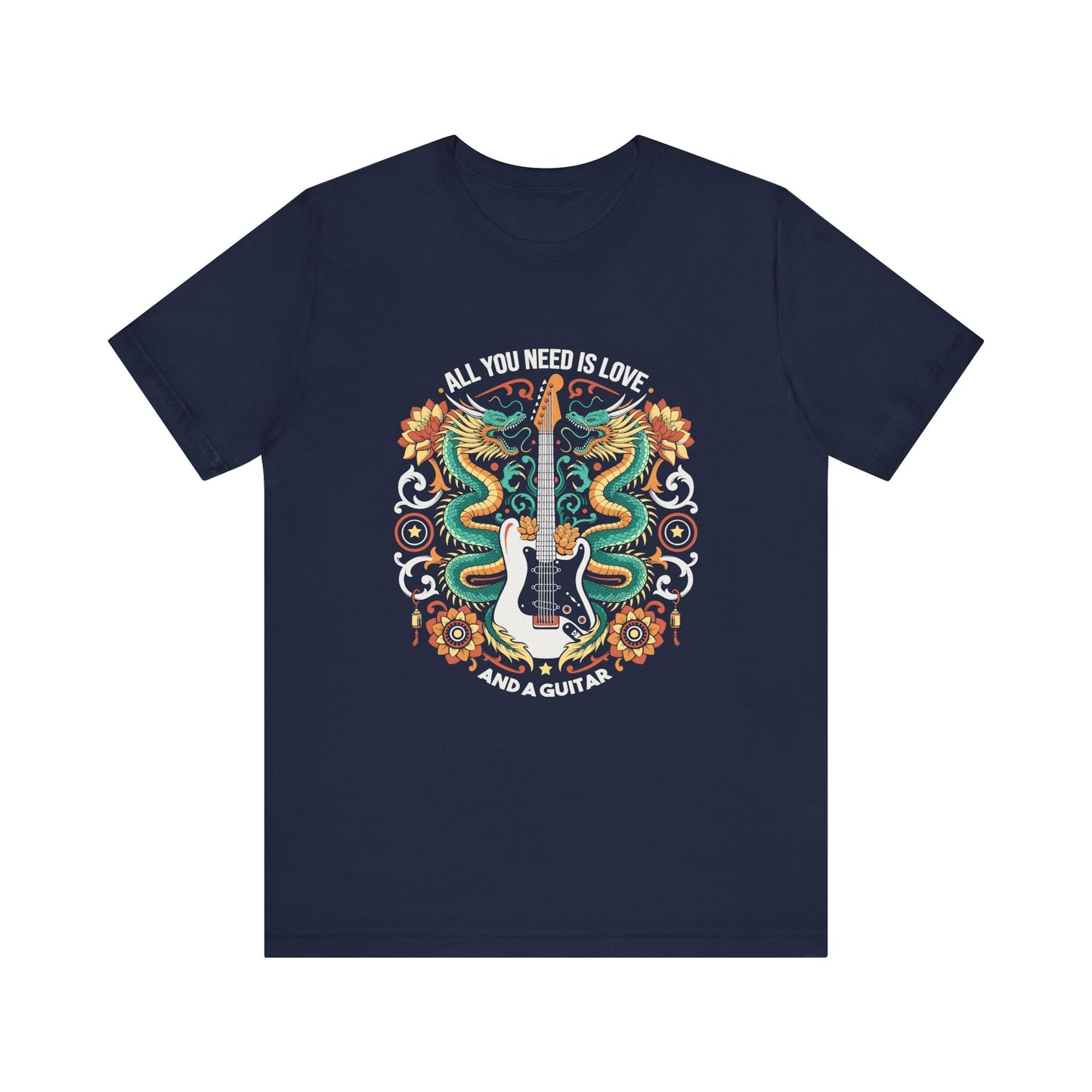 Music Lover Unisex Tee - All You Need is Love and a Guitar