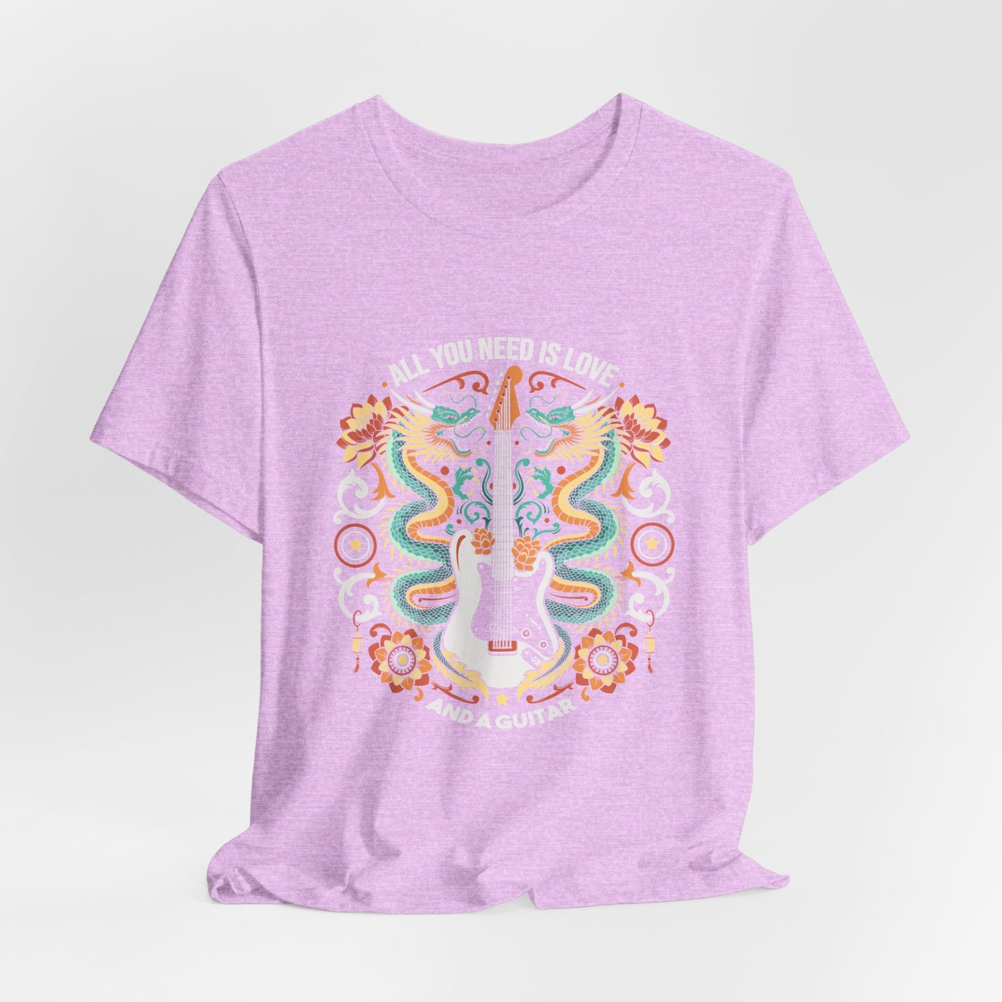 Music Lover Unisex Tee - All You Need is Love and a Guitar